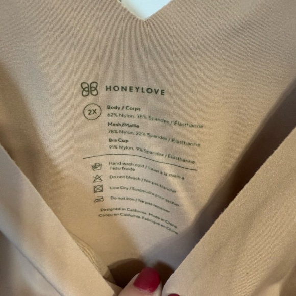 Honeylove Beige V-Neck Top - Picture 3 of 5